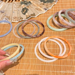 🔥48H出貨 新中式玻璃仿玉髓手鐲女幹枯玫瑰一步一響叮噹手鐲小紅書衕款手環
