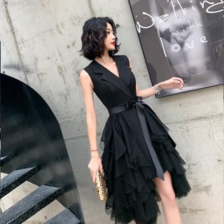 🎈高品質黑色小晚禮服女新款氣質中長款蓬蓬裙平時可穿小禮服裙赫本風春酒尾牙洋裝