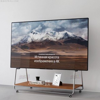 【免運】極簡電視支架 帶輪家用電視架小戶型可移動置物架 網紅顯示器掛架多多購