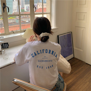 ✨隔日到店&嚴選品質✨棉質印花夏季寬鬆短袖T恤女學生字母前後印花情侶INS上衣女款上衣