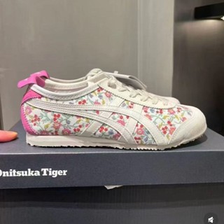 臺灣熱賣2025年夏季新款Tiger鬼碎花休閑鞋櫻花粉冢虎男女情侶乾枯玫瑰運動板鞋185