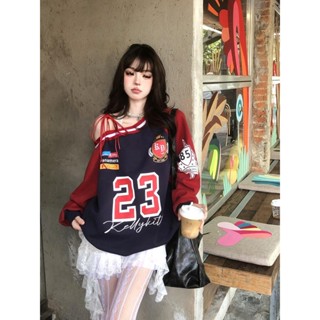 🔥虧本清倉 臺灣出貨🔥美式citygirl寬鬆斜肩綁帶設計感衛衣女初秋新款休閒運動百搭上衣