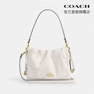 【COACH】FAYE 拉繩包-IM/粉筆白色(CT763)｜官方直營