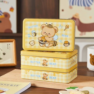 餅乾收納箱 玩具收納箱 零食收納箱 整理箱 收納盒 衣櫥收納箱 多功能收納箱 儲物箱 防塵防潮 長方形鐵盒收納馬口鐵小i