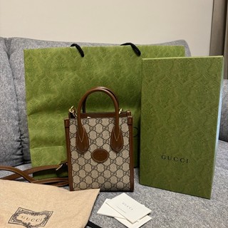 便宜售 超新GUCCI 老花手袋 琴譜包