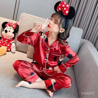 迴頭率💯2025春秋季兒童睡衣爆款米奇唐老鴨卡通圖案長袖印花睡衣家居服 Z12J