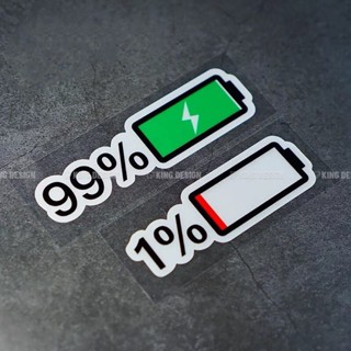 桃園💓出貨電池電量貼紙個性創意搞笑電動摩托車裝飾反光貼汽車尾劃痕遮擋貼604
