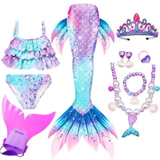 清倉🍒美人魚尾巴兒童泳衣公泳美人魚服裝女童分體人主女孩人魚尾巴 UGHI