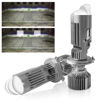 🎄汽車LED大燈Y1 Y6 Y7 Y8白光 Y6S三色雙光透鏡H4摩託車通用12-24V