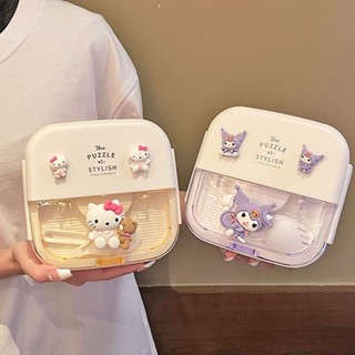 【早安の雜貨鋪】庫洛米保溫飯盒學生分格日式便當盒女手提可微波爐保鮮上班族餐盒