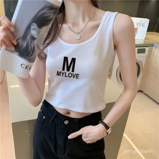 全舘免運🔥【2613人好評】95純棉短款吊帶背心女內搭性感夏季2025新款字母露臍打底外出上衣 5EAH