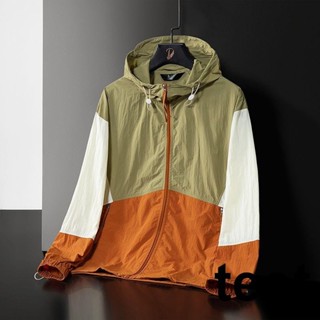★夜夜生活館★新品 大尺碼300斤薄款防曬衣服男士夏季戶外運動連帽外套露營防曬皮膚衣CBV