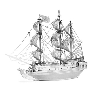 OHCA 狂模 黑珍珠號 全金屬不銹鋼DIY拚裝模型3D免膠立體金屬拚圖玩具