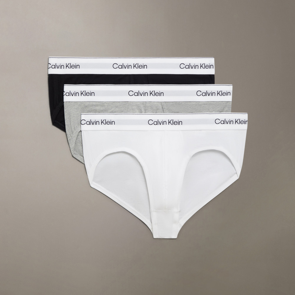 【Calvin Klein】 CK Icon 棉質低腰三角內褲 3 件組_拼色