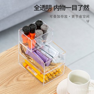 茶包分格桌麵收納盒辦公室咖啡奶茶塑膠分類儲物盒家用抽屜收納盒