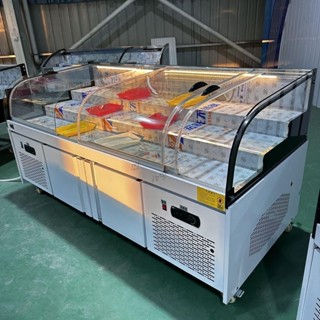 【可開統編】弧形門三階梯冷藏展示櫃高展示效果燒烤炸串菜品展示詢運費e3