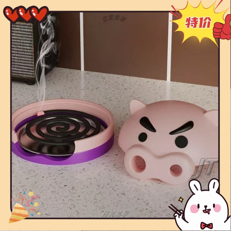 ☛台灣發貨☜新款小豬肥嘟嘟左衛門 少女心肥嘟嘟左衛門蚊香盒可愛室內家用蚊香盤香薰香爐 創意小豬蚊香盒 肥嘟嘟小豬蚊香