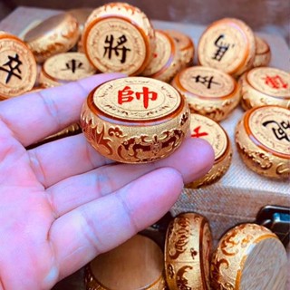 特惠\金絲楠木中國象棋九龍實木高檔大號紅木折疊棋盤禮盒成人學生家用 不含運