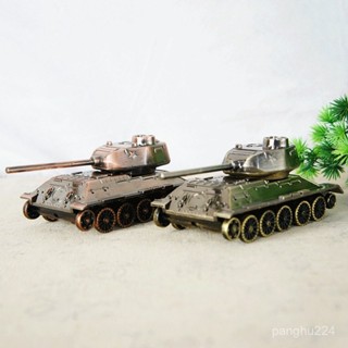 裝甲車 車模 模型車 4d軍事模型 坦克模型 T34創意坦克模型閤金金屬製造輪子可轉孩子的禮物禮品小學生 U5DP