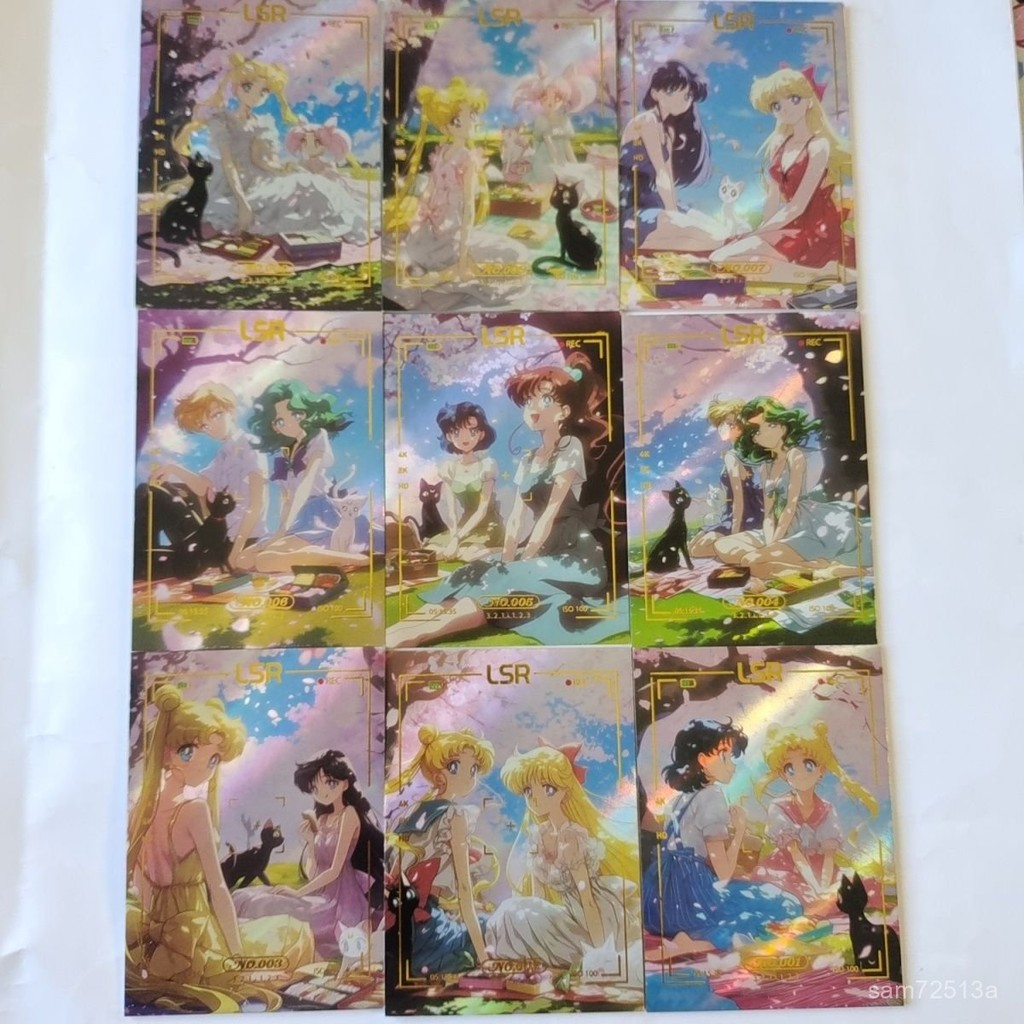 💥今日爆殺價💥 卡漫美少女戰士卡片稀有LSR卡直角厚卡月野兔小小兔動漫收藏卡牌