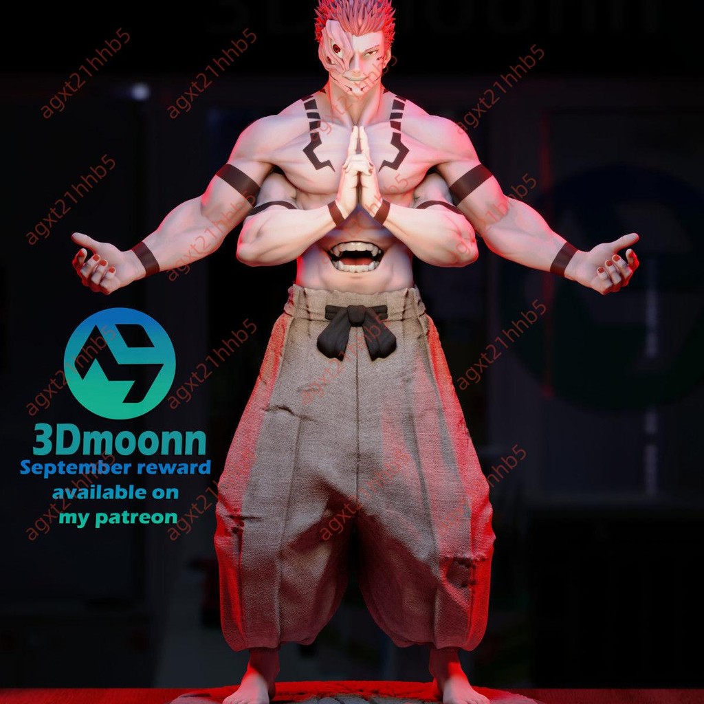 廠商商家~獨家gk白模咒術回戰 兩面宿儺3d打印模型 白模上色練習高顏值  手办雕像 两面宿傩动漫景品手办 兩面宿儺模型