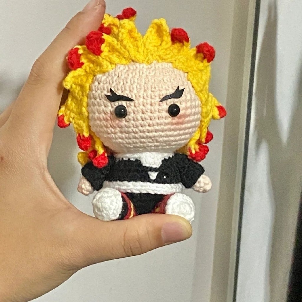 💥手工自製鬼滅之刃角色人偶毛綫鈎織diy材料包 鬼滅之刃 伊之助 善逸 富岡義勇 彌豆子 炭治郎 義勇 衚蝶忍 鬼滅