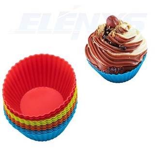 12PCS Small Silicone Colorful Round Cupcake Liners Baking Cu