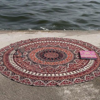 Round Totem Pattern Beach Towel Yoga Mat Chiffon Tablecloth