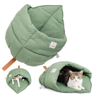 Pet Bed Half Enclosed Tent Cave House Super Soft Warming Cat
