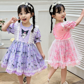 💖女童裙子💖 庫洛米裙子 【甜美公主裙】中大童女孩夏款連衣裙印花裙子新款2025可愛洋氣兒童庫洛米公主裙