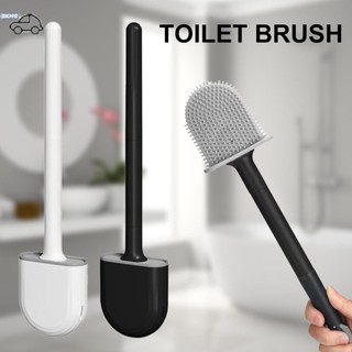 Soft Silicone Toilet Brush Wall-mounted Toilet Wand with Sel