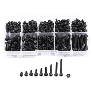 280Pcs Steel Screw Set M3 Hex Bolt Screw Nut Metric Machine