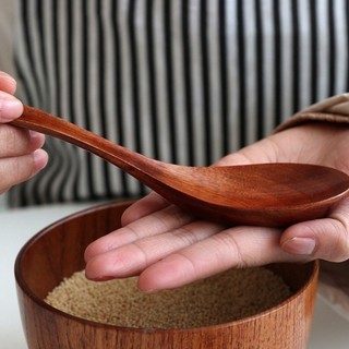 New Simple Wooden Small Spoon Home Small Rice Spoon Soup Spo