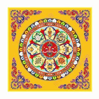 高品質 藏式吉祥八寶吊頂墻布祥雲蓮花天花板壁畫全屋定製墻紙 🌋💎平