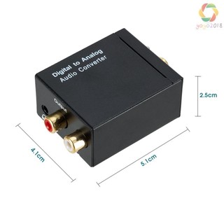 3.5mm Digital to Analog Audio Converter Optical Fiber Coaxia