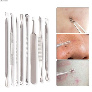 8pcs Blackhead Remover Tool Kit Stainless Steel Pimple Acne