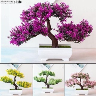 Artificial Flowers Fake Plants Bonsai Tree Potted Plant Home