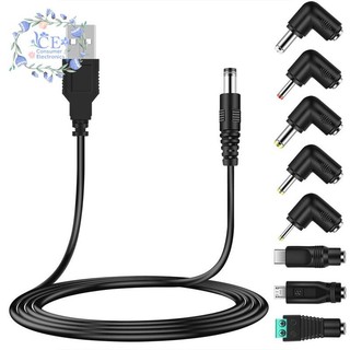 Universal 5V USB Power Cord, USB to Dc Power Cable with 8 Ty