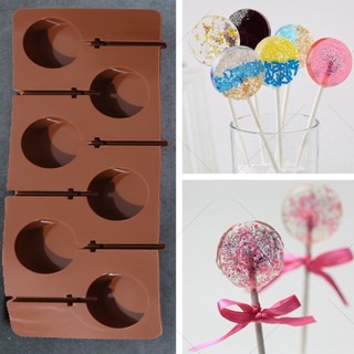 Kitchenware durable snack mold round lollipop silicone mold