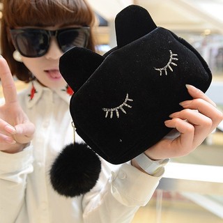 Fashion Ladies Women Cartoon Cute Cat Face Bag Handbag Purse