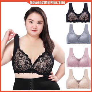 M-6XL Plus Size Women Bra Front Button Underwear Latex Cup W