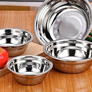 Stainless Steel Mixing Bowl 14/16/18/20cm Diameter Bolw Set