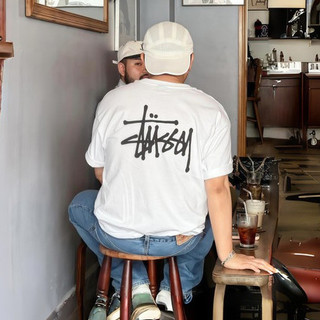 多色可選 Stussy Basic Stussy Tee 基本款 前後字母logo 美式復古T恤 男女同款 短T 短踢