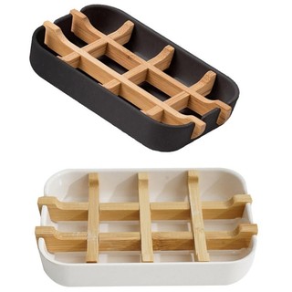 Bamboo Soap Dish for Bathroom Shower Soap Holder Soap Case T