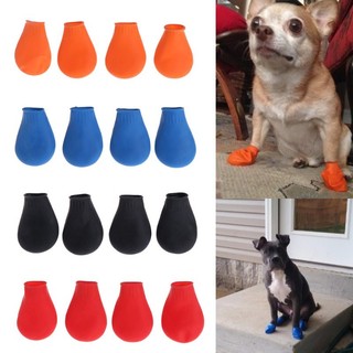 Pets Boots Waterproof Rubber Rain Shoes Non Slip Outdoor Dog
