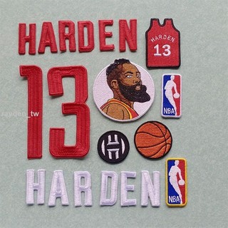 兩件7折🔥刺繡nba貼HARDEN哈登補丁logo貼nba火箭籃網籃球隊logo衣服縫補貼