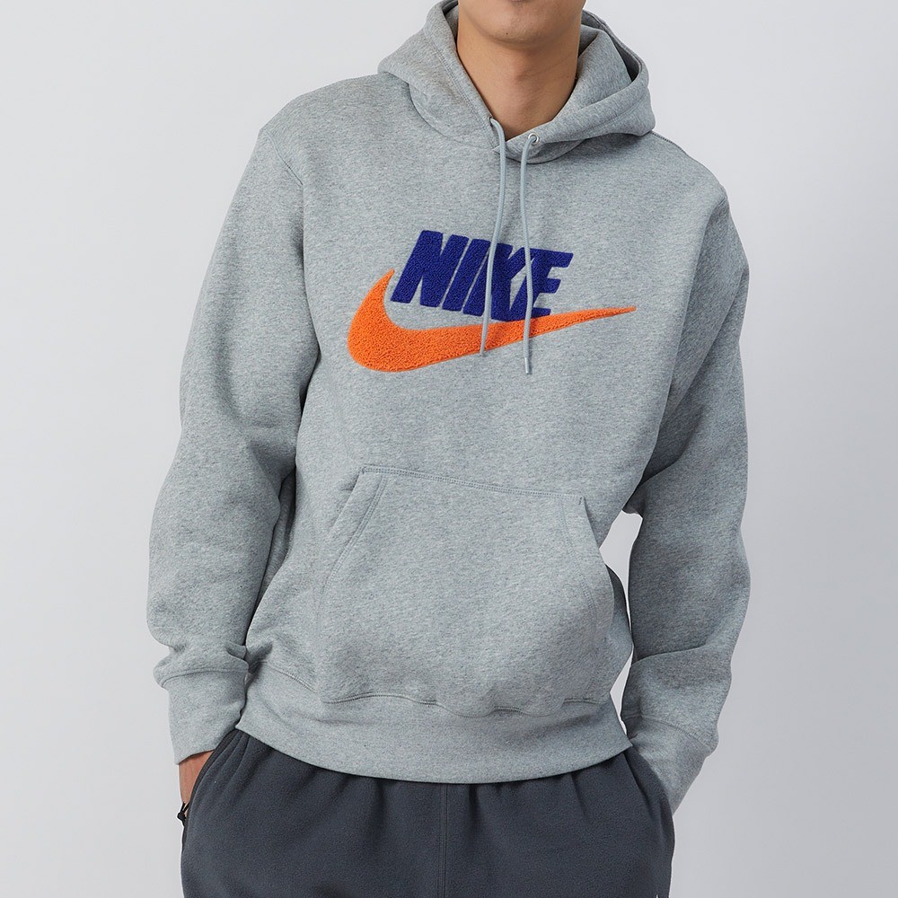 NIKE AS NK Club BB PO CHNL FTRA 男款 灰色 上衣 帽T 運動 長袖 FN3105-063