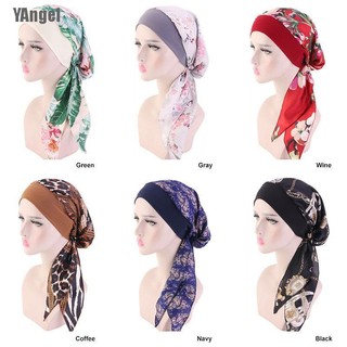 Women Cancer Head Scarf Chemo Hair Loss Hat Turban Pre-Tied