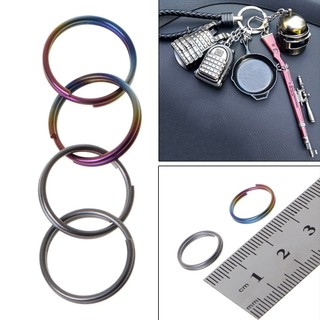 2pcs 14mm Titanium Alloy Key Ring EDC Tool TC4 Flashlight Cl