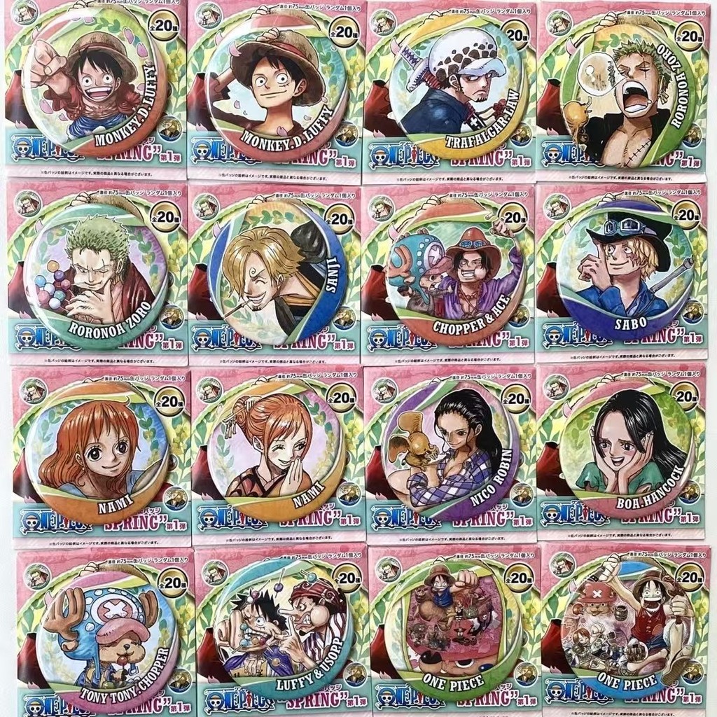 💕臺灣出貨 海賊王吧唧 海賊王春日吧唧jf2025原畵路飛索隆山治艾斯娜美58mm自製複刻吧唧